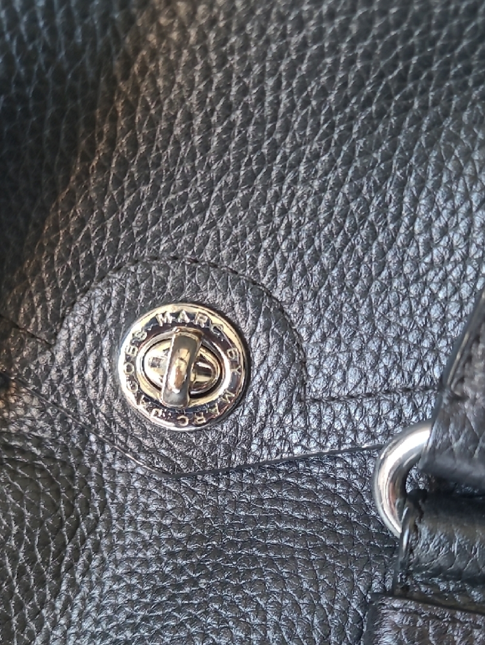 Marc by Marc Jacobs Black Pebbled Leather Satchel - Picture 7 of 13